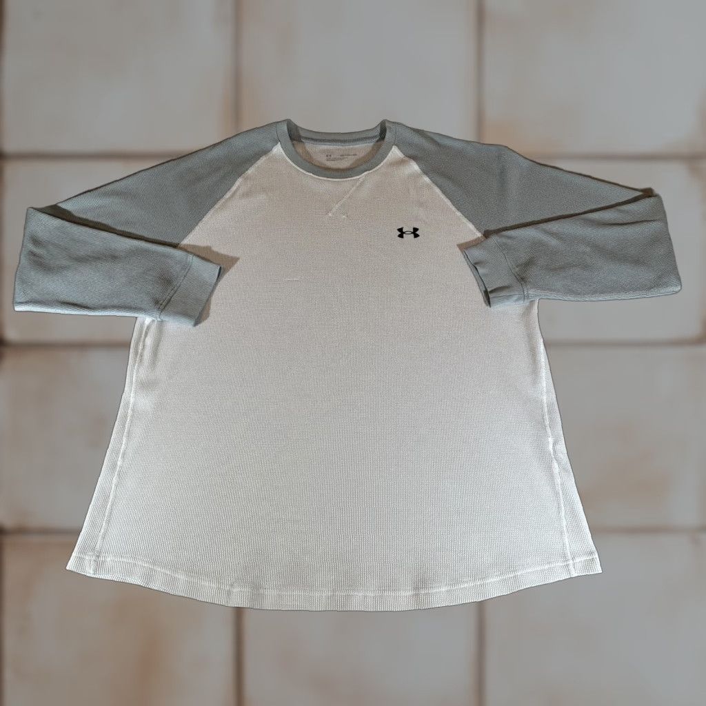 Under Armour Under Armour Mens 3XL Long Sleeve Thermal Base Layer Crewneck Waffle Knit Colorblock Raglan Sleeve White Size US XXL / EU 58 / 5 - 1 Thumbnail