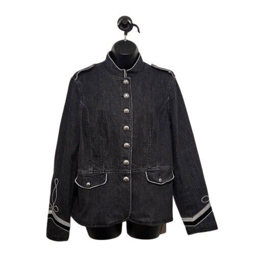 Lauren Ralph Lauren Lauren Ralph Lauren Sybella Jacket Women Sz 10 Black Denim E Size L / US 10 / IT 46 - 1 Thumbnail