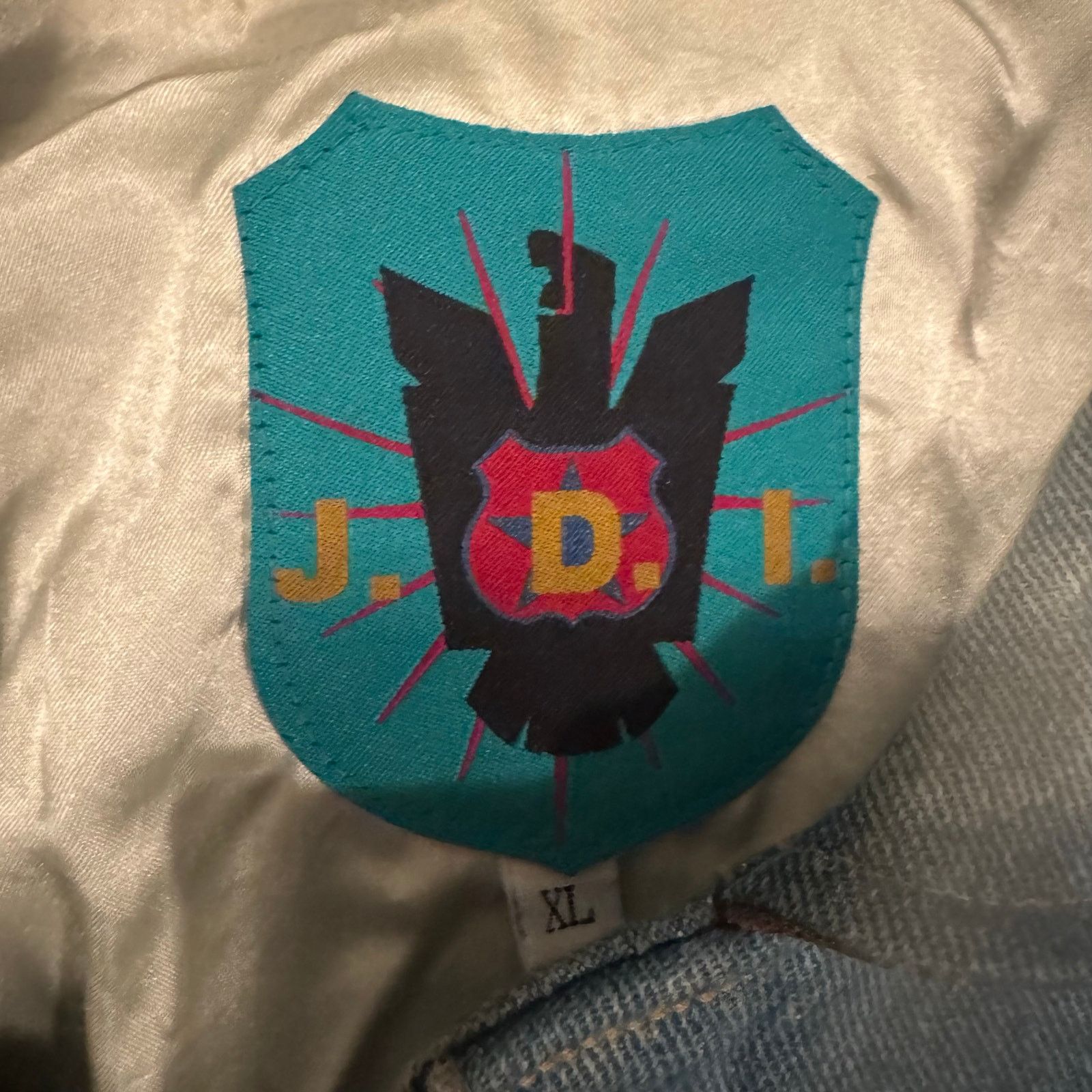 Vintage VTG 90s Smoking Joes Racing Denim & Leather Jacket Size XL Size US XL / EU 56 / 4 - 11 Thumbnail