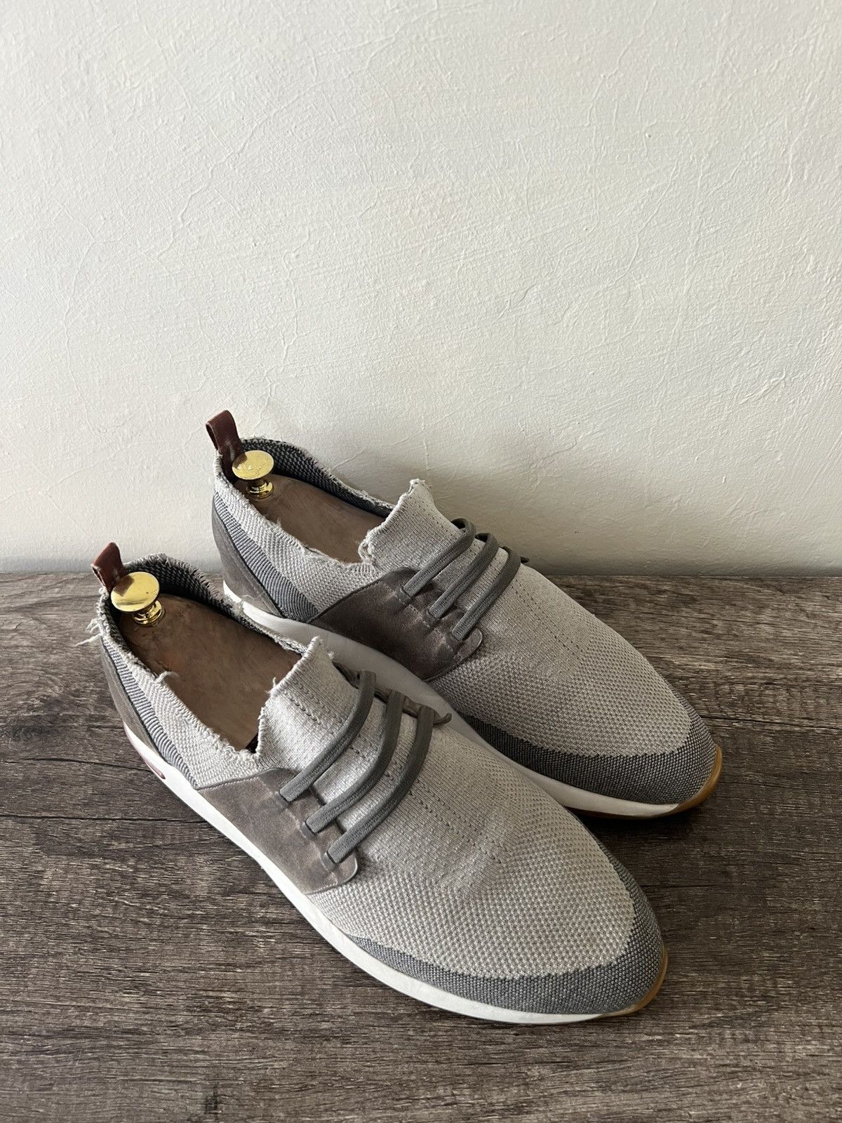Loro Piana LORO PIANA KNIT FABRIC AND SUEDE 360 FLEXY WALK SNEAKERS Size US 10 / EU 43 - 1 Thumbnail
