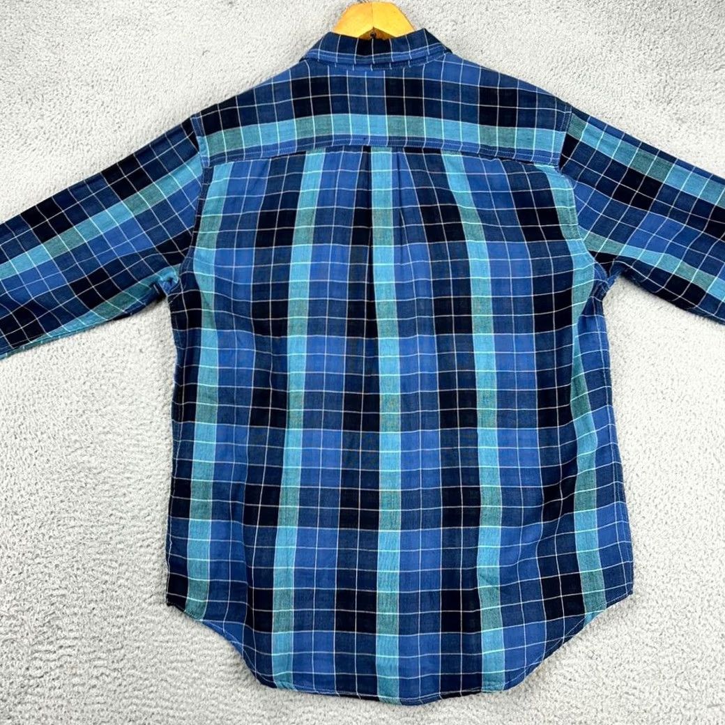 Carbon2Cobalt VINTAGE? No. Carbon 2 Cobalt Flannel Shirt Mens Adult Medium Blue Grid Check Button-Up Pockets Cotton Long Sleeve Collar Shirt Men Size US M / EU 48-50 / 2 - 3 Thumbnail