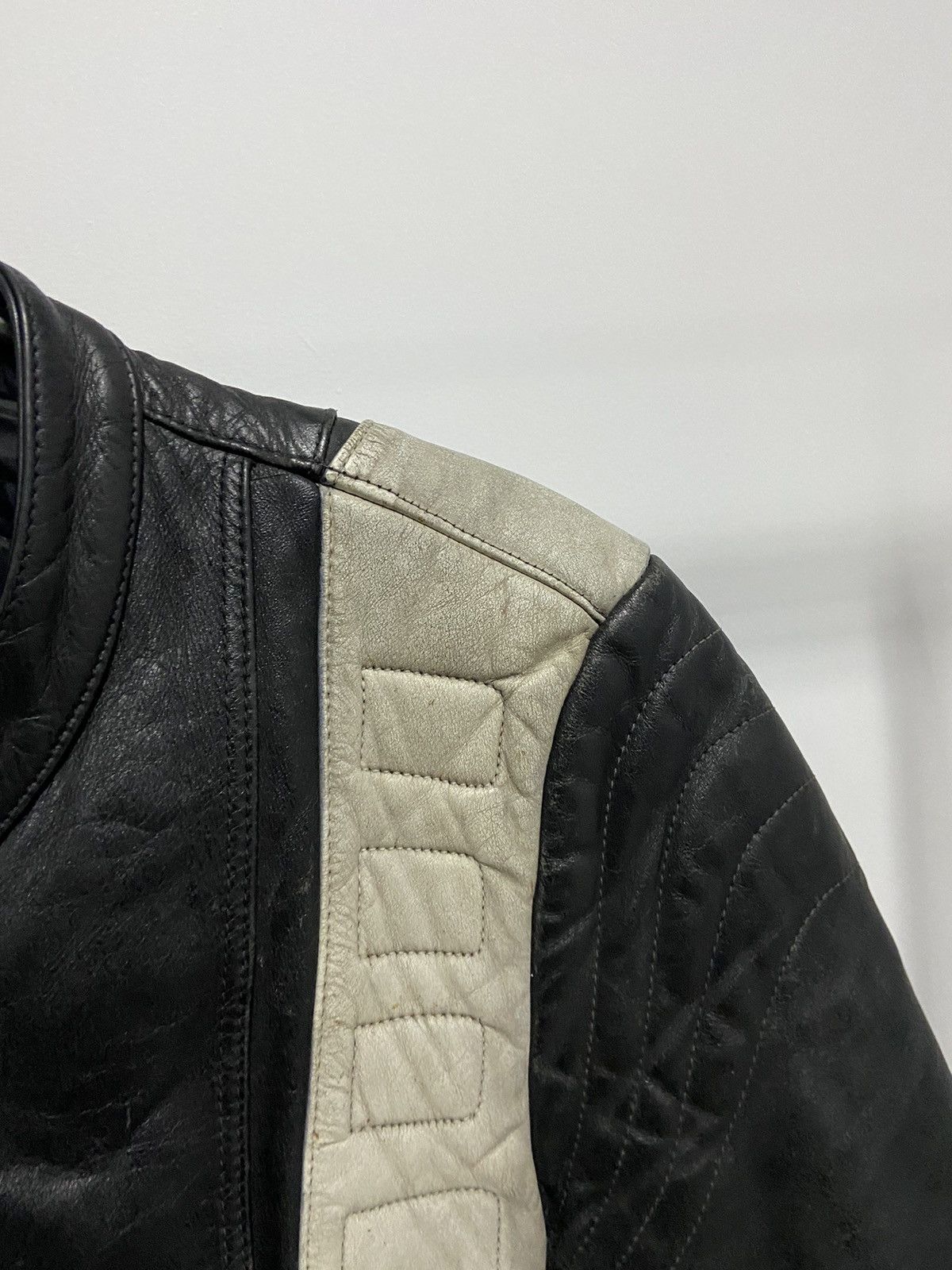 Vintage Racing moto leather jacket vintage zip biker motorcycle Size US M / EU 48-50 / 2 - 11 Thumbnail