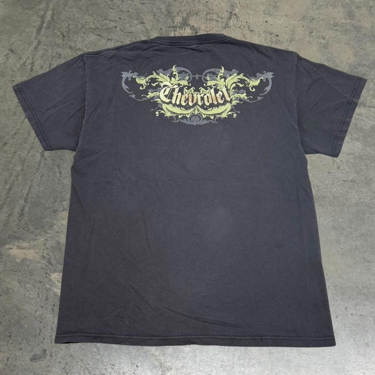 NASCAR × Vintage Vintage Y2K NASCAR Chevrolet Tribal Skulls & Wings T-Shirt Size US L / EU 52-54 / 3 - 4 Thumbnail