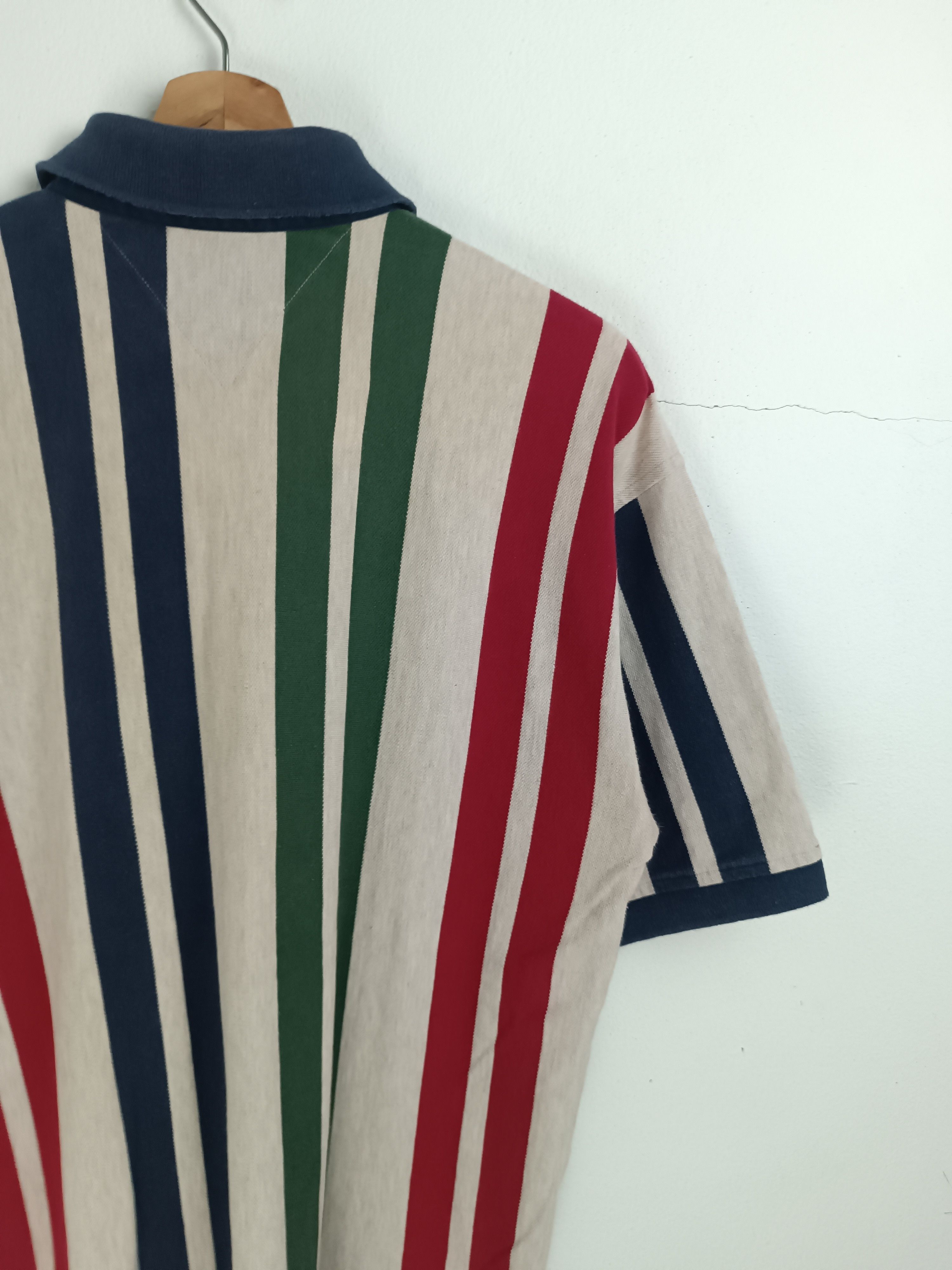 Tommy Hilfiger VINTAGE 90'S TOMMY HILFIGER STRIPE POLO VERY RARE PIECE Size US M / EU 48-50 / 2 - 16 Thumbnail