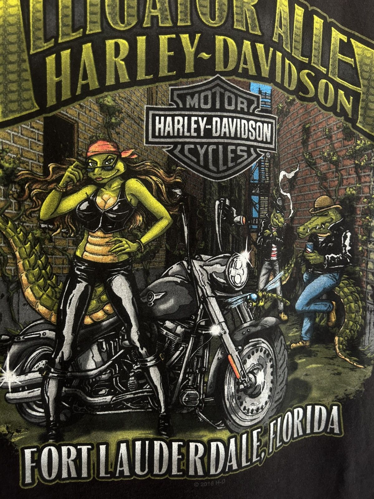 Harley Davidson Harley Davison Alligator Alley Gator Graphic Tshirt Size US M / EU 48-50 / 2 - 5 Thumbnail