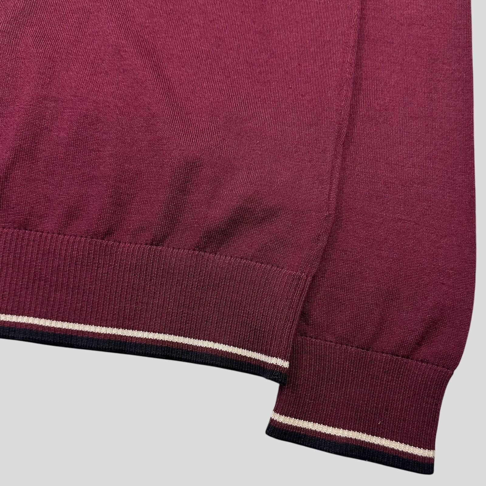 Prada Prada Milano 2018 Wine Ribbed Silk & Wool Knit Sweater - M Size US M / EU 48-50 / 2 - 3 Thumbnail