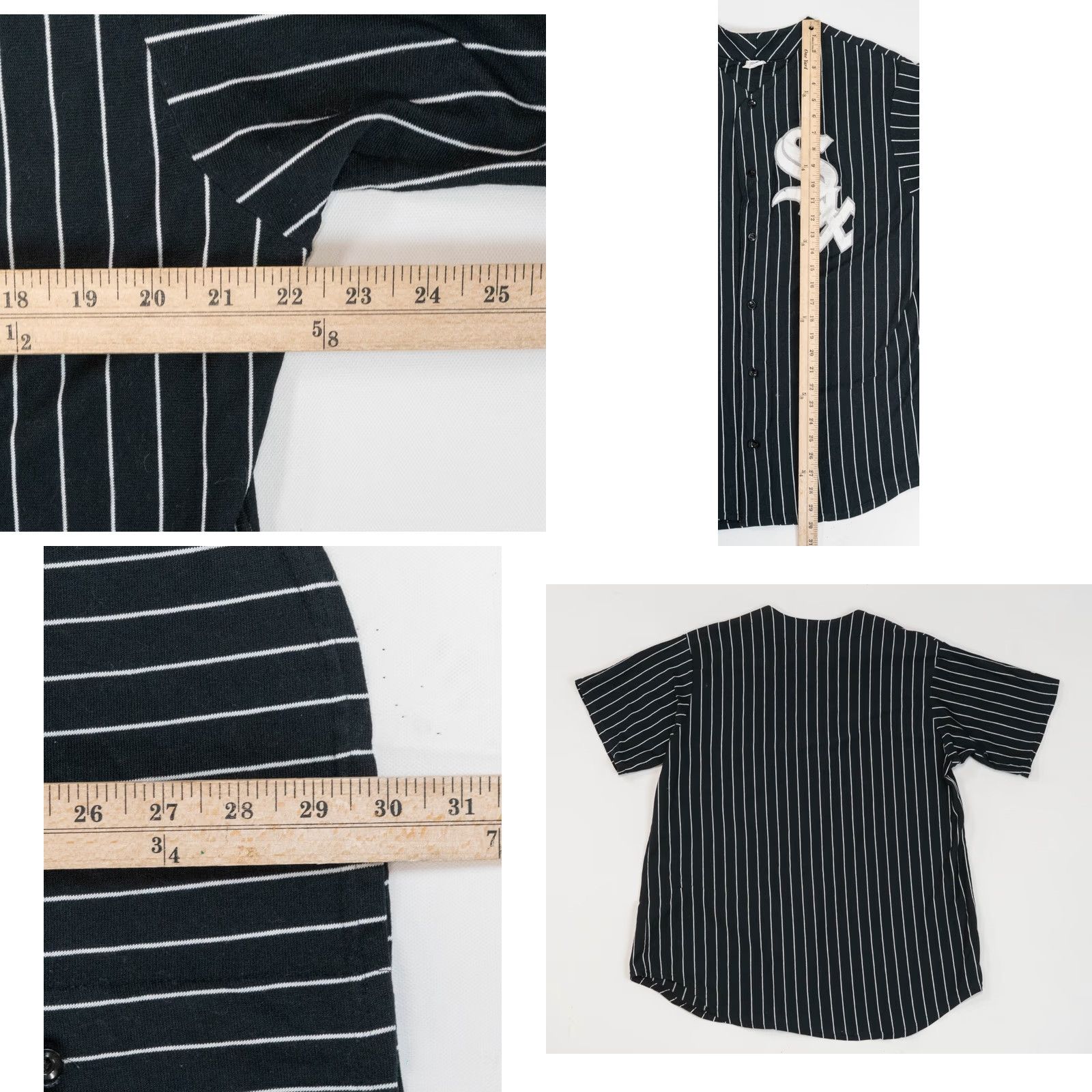 Vintage VINTAGE Majestic Chicago White Sox Practice Jersey Shirt XL Black Pinstripe 90s MLB Logo Embroidered Mens Size US XL / EU 56 / 4 - 9 Thumbnail