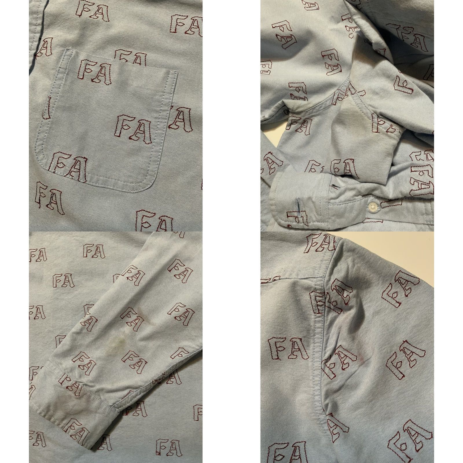 Fucking Awesome Fucking Awesome FA Oxford Blue One Pocket Button Down L/S Shirt Sz. L Mens Size US L / EU 52-54 / 3 - 8 Thumbnail