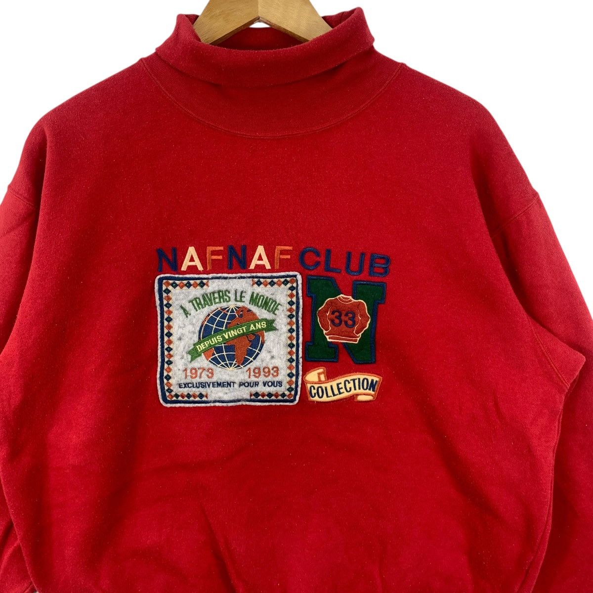 Vintage Vintage 1993 NAF NAF CLUB Embroidered Logo Sweatshirt Size XXL / US 16-18 / IT 52-54 - 6 Thumbnail