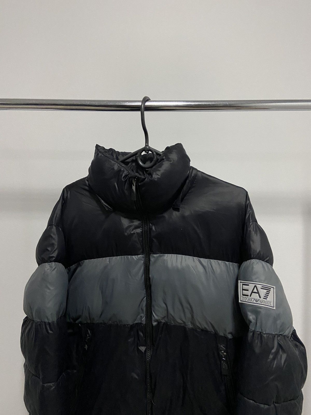 Emporio Armani × Vintage Emporio Armani puffer jacket zip vintage logo reflective Size US XL / EU 56 / 4 - 2 Thumbnail
