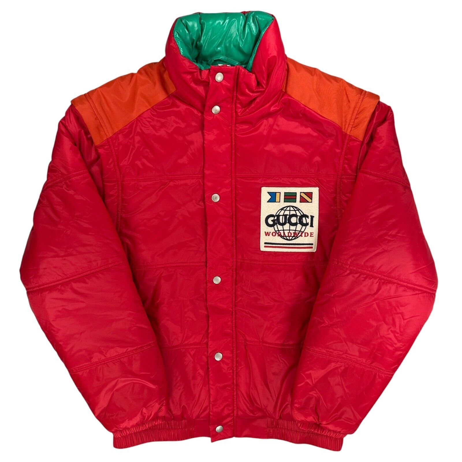 Gucci Gucci Size S Puffer Jacket Red Worldwide Removable Sleeve Size US S / EU 44-46 / 1 - 1 Thumbnail