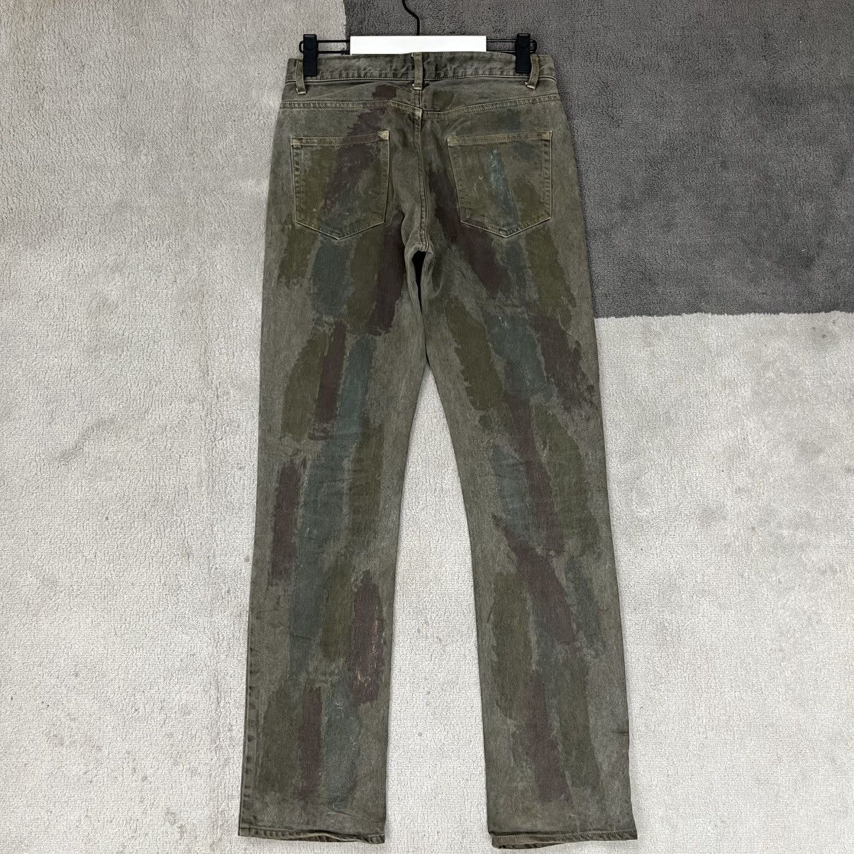 Japanese Brand Belly Belly Japanese Denim Abstract Painted Washed Jeans Size US 31 - 6 Thumbnail