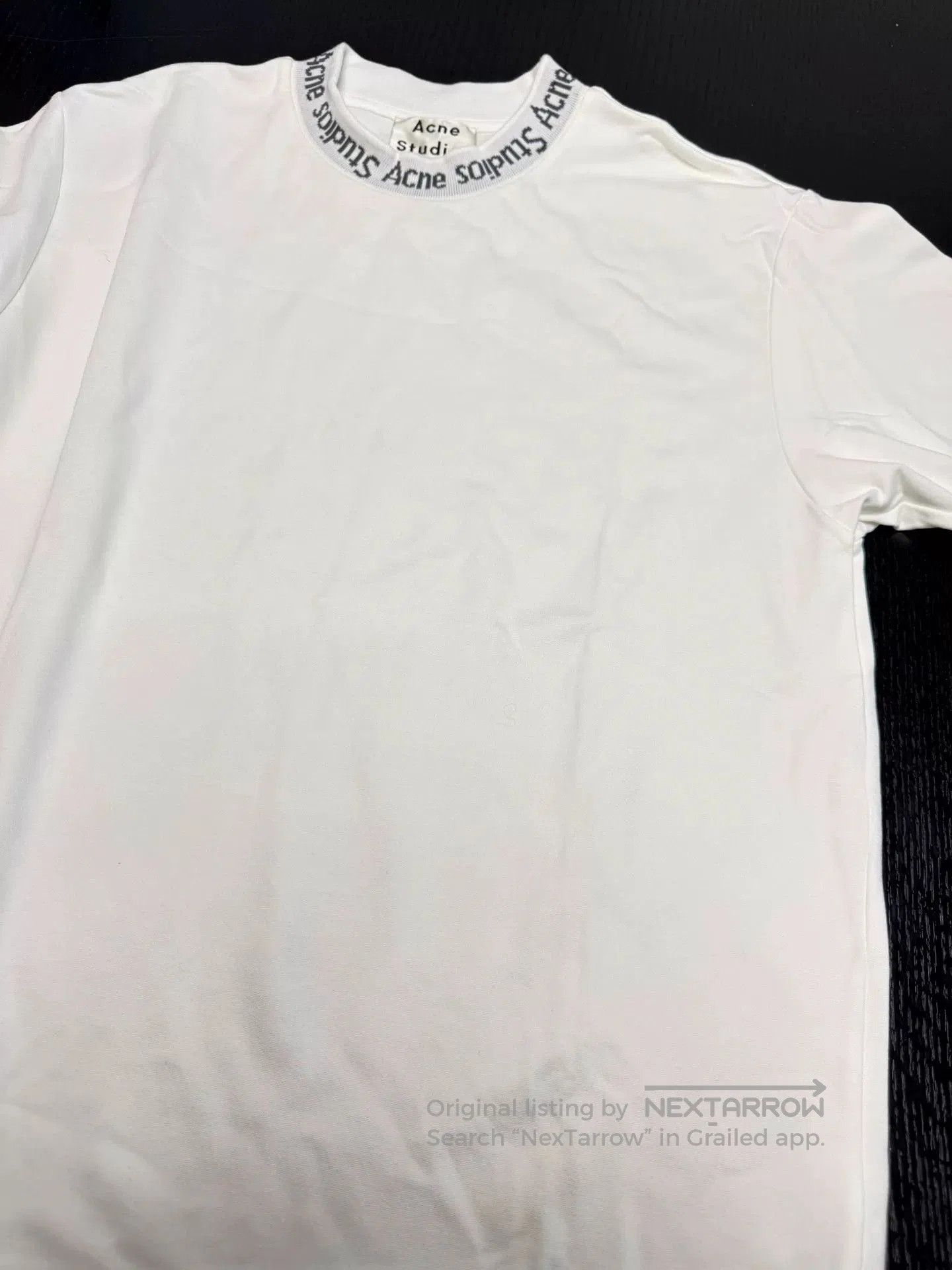 Acne Studios Acne Studios Letter Neck Short Sleeve T. Size US XL / EU 56 / 4 - 4 Thumbnail