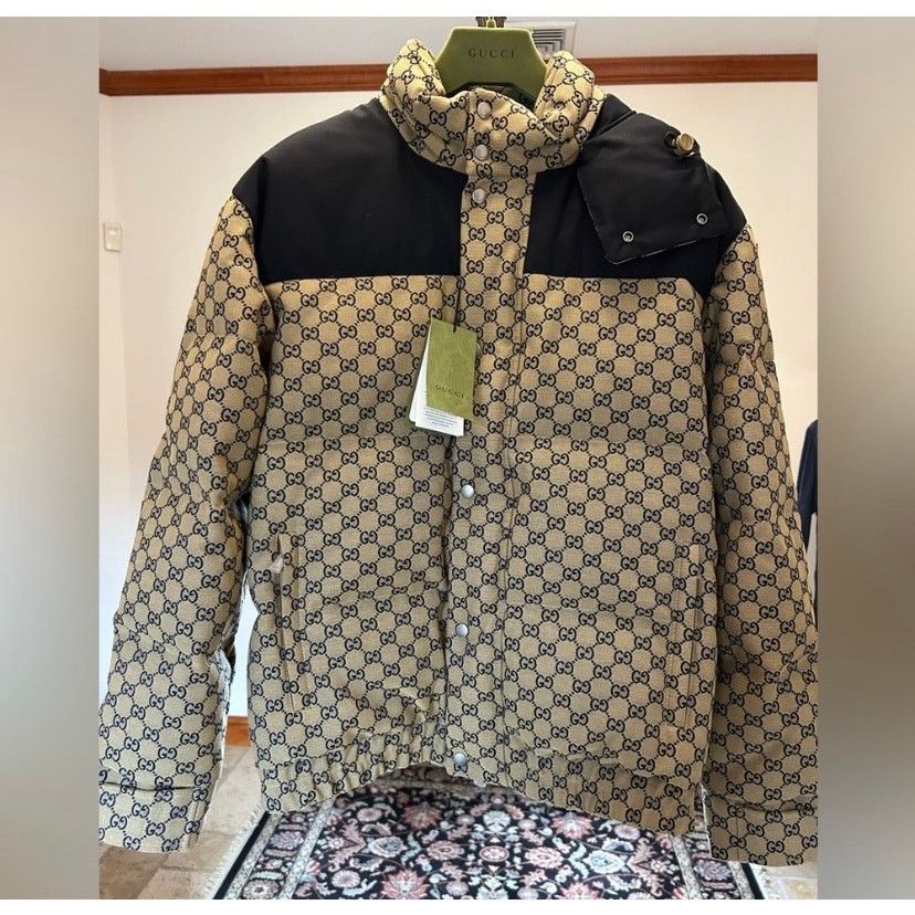 Gucci Mens Gucci GG canvas down puffer jacket size 52/extra large Size US XL / EU 56 / 4 - 2 Thumbnail