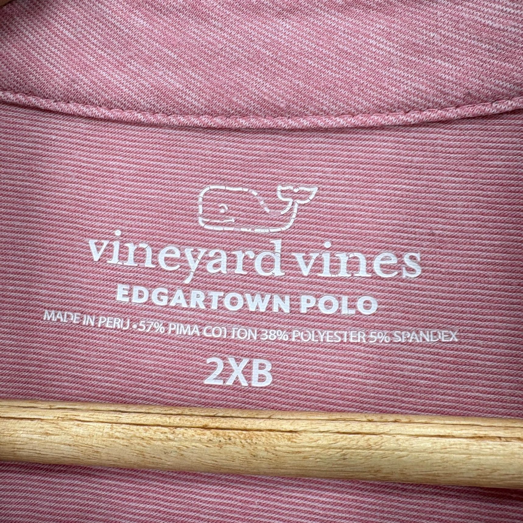 Vineyard Vines VINEYARD VINES Edgartown Polo Shirt Mens Big 2X Pink Pocket Whale Logo Stretch Shirt Mens Big 2X Pink Size US XXL / EU 58 / 5 - 3 Thumbnail