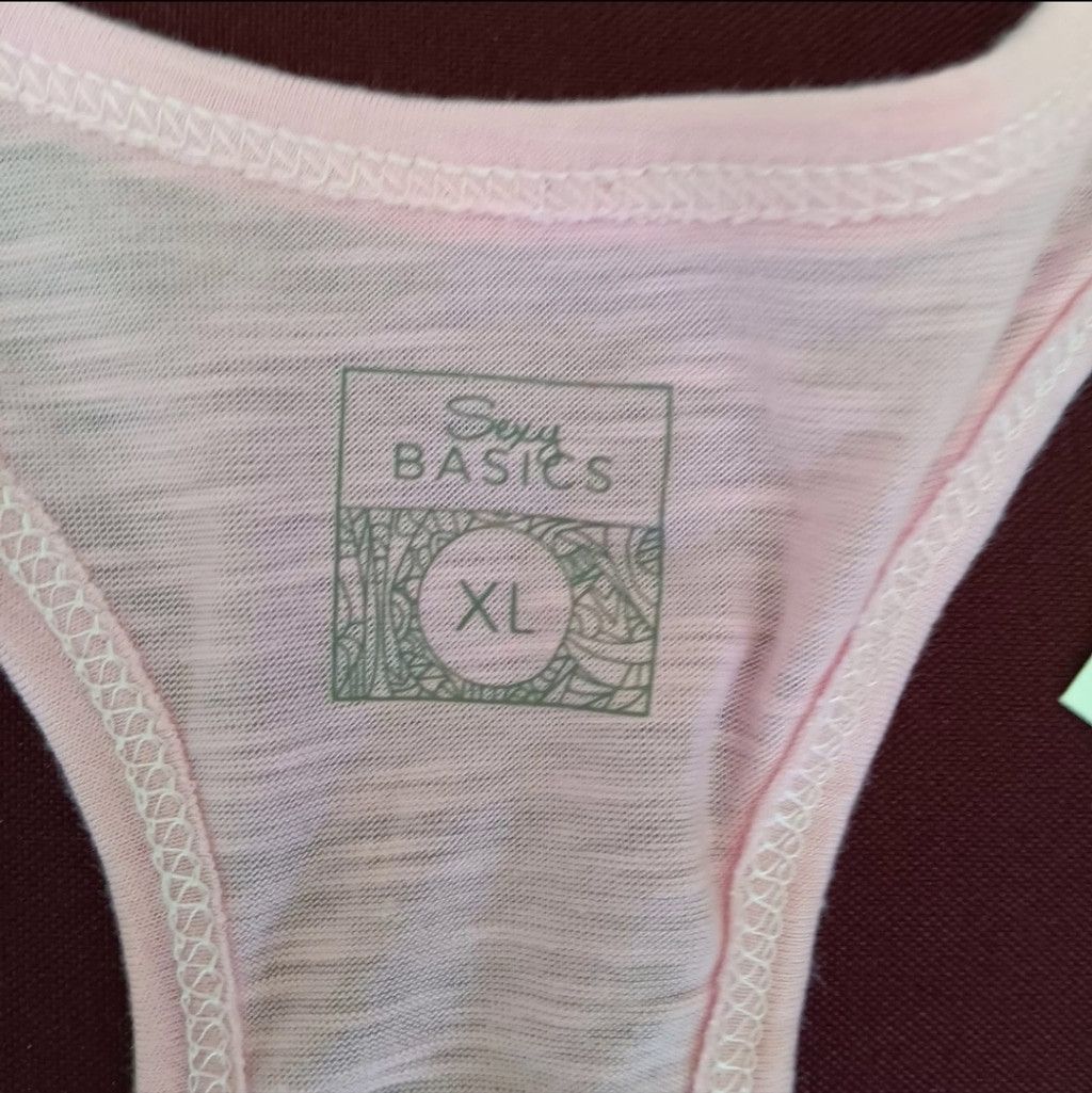 Other NWT Sexy Basics Racer Back Baby Pink Tank Size XL / US 12-14 / IT 48-50 - 2 Thumbnail