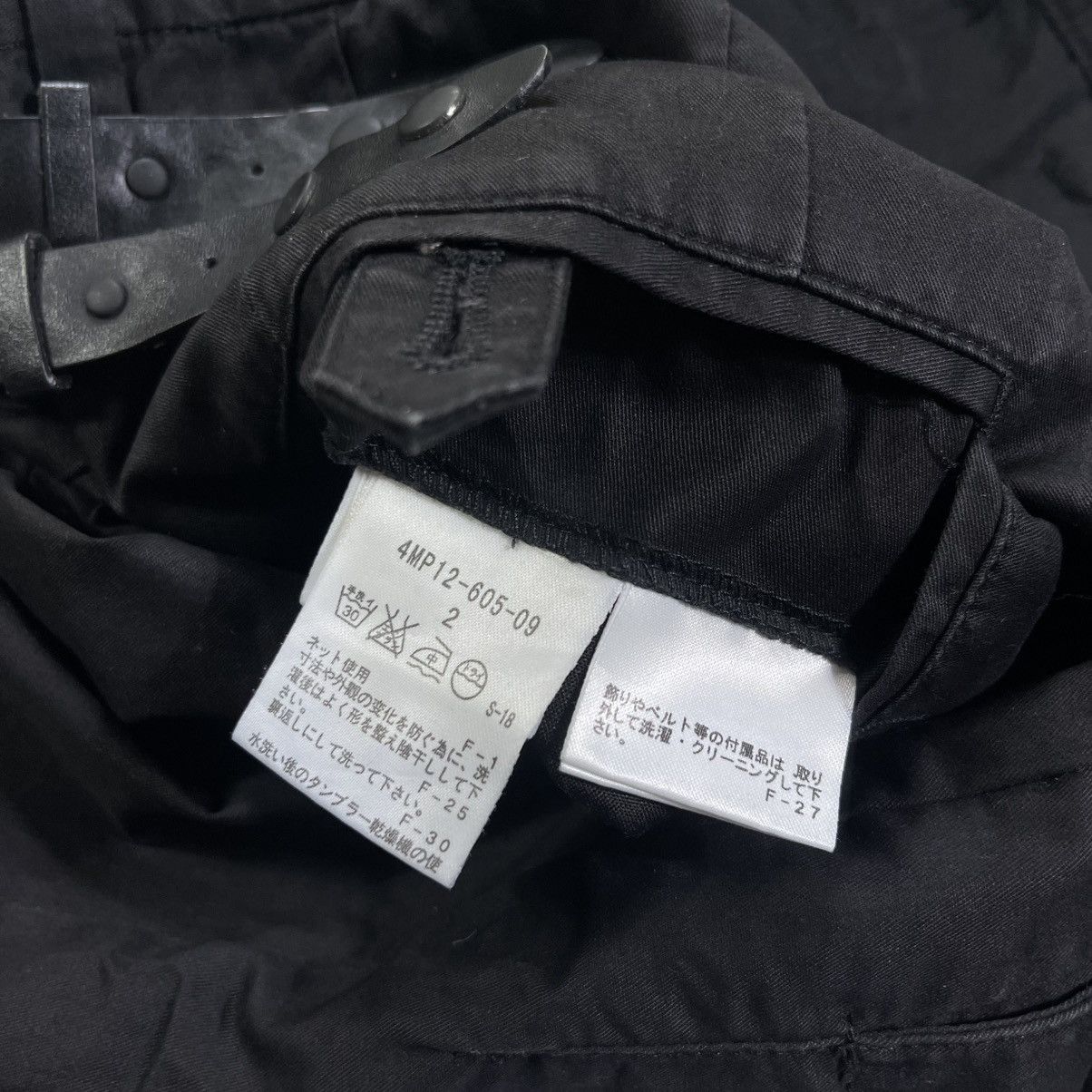 Black Barrett Neil Barret Leather Strap Design Pant