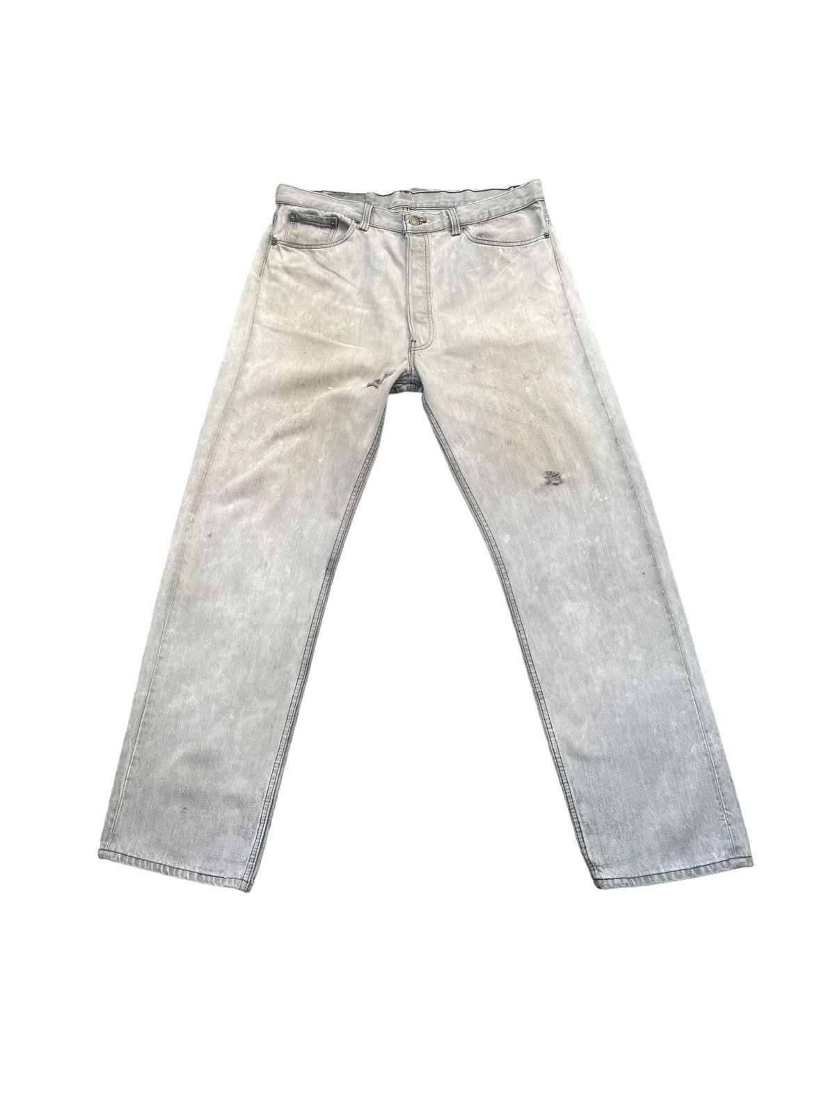 Levi's × Vintage Vintage 1993 Levis 501 e Faded Distresed Denim Size US 37 - 1 Thumbnail