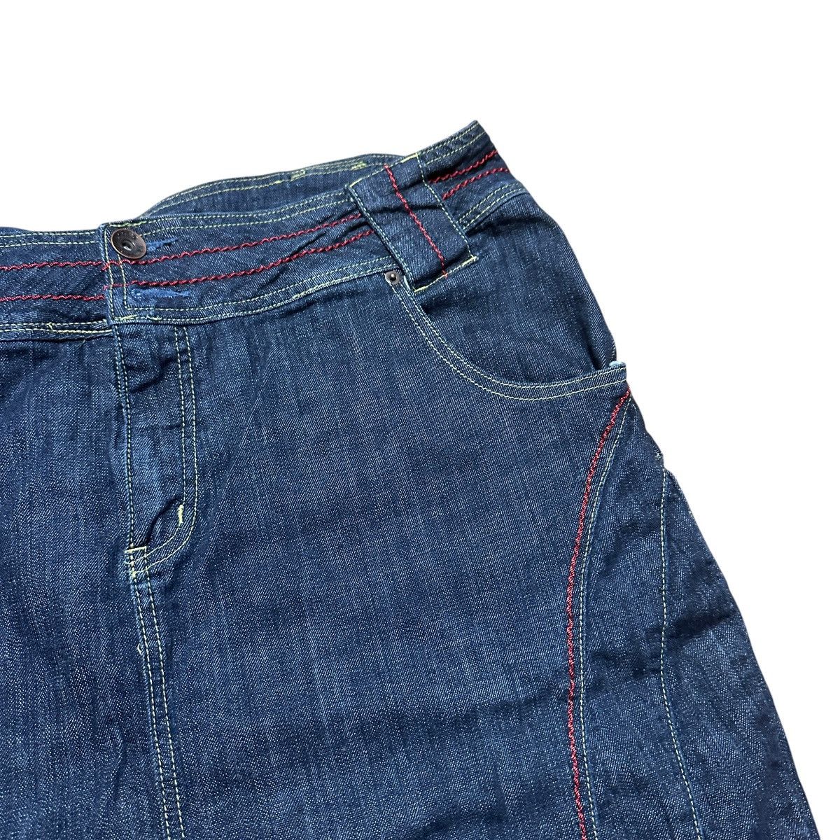 Barena Venezia Women’s Y2K Venezia Blue Denim Trendy Skirt Size 42" / US 20 - 4 Thumbnail