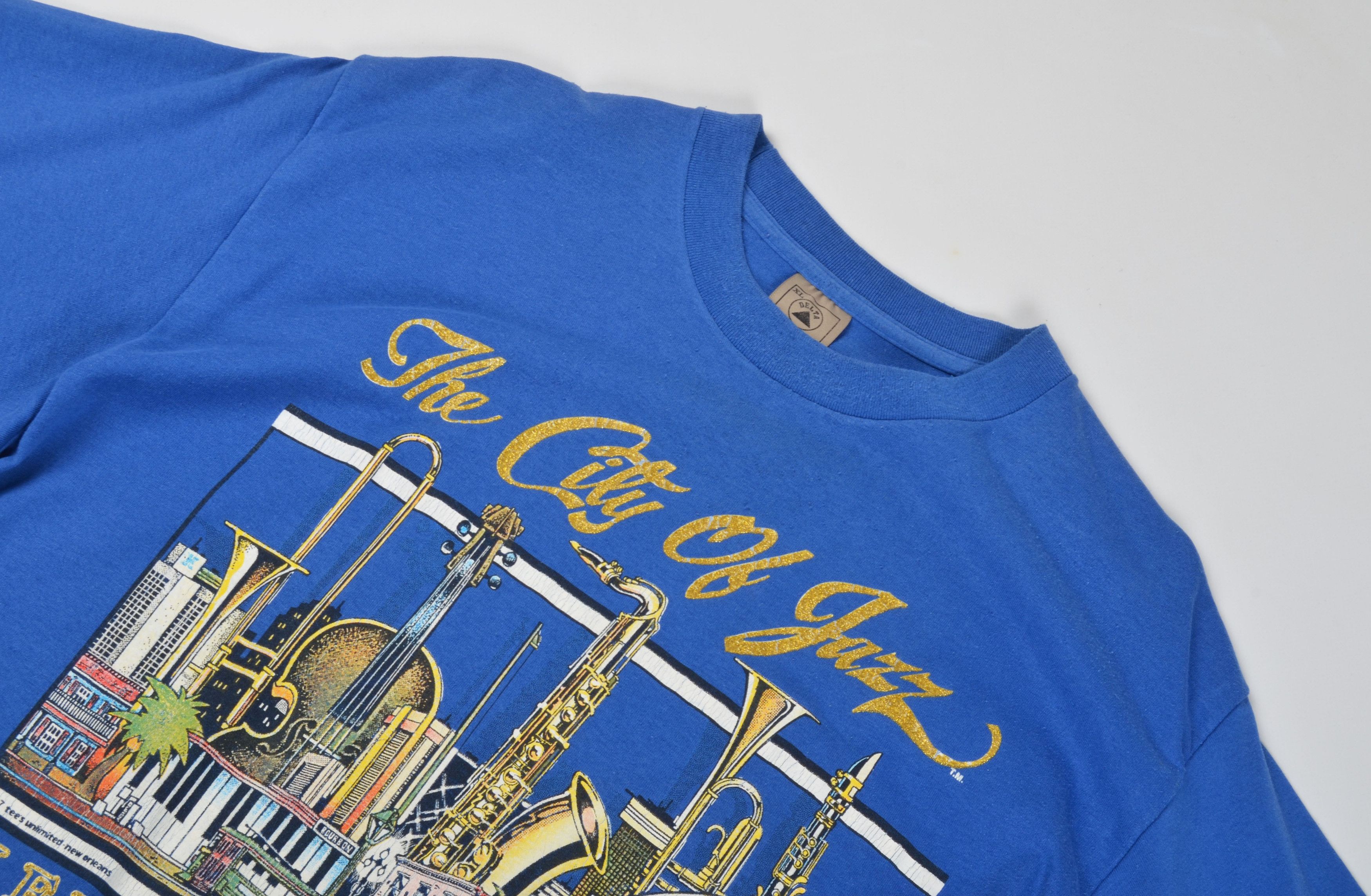 Vintage 1987 New Orleans Jazz "The City of Jazz" Graphic Tee USA Size US XL / EU 56 / 4 - 2 Thumbnail
