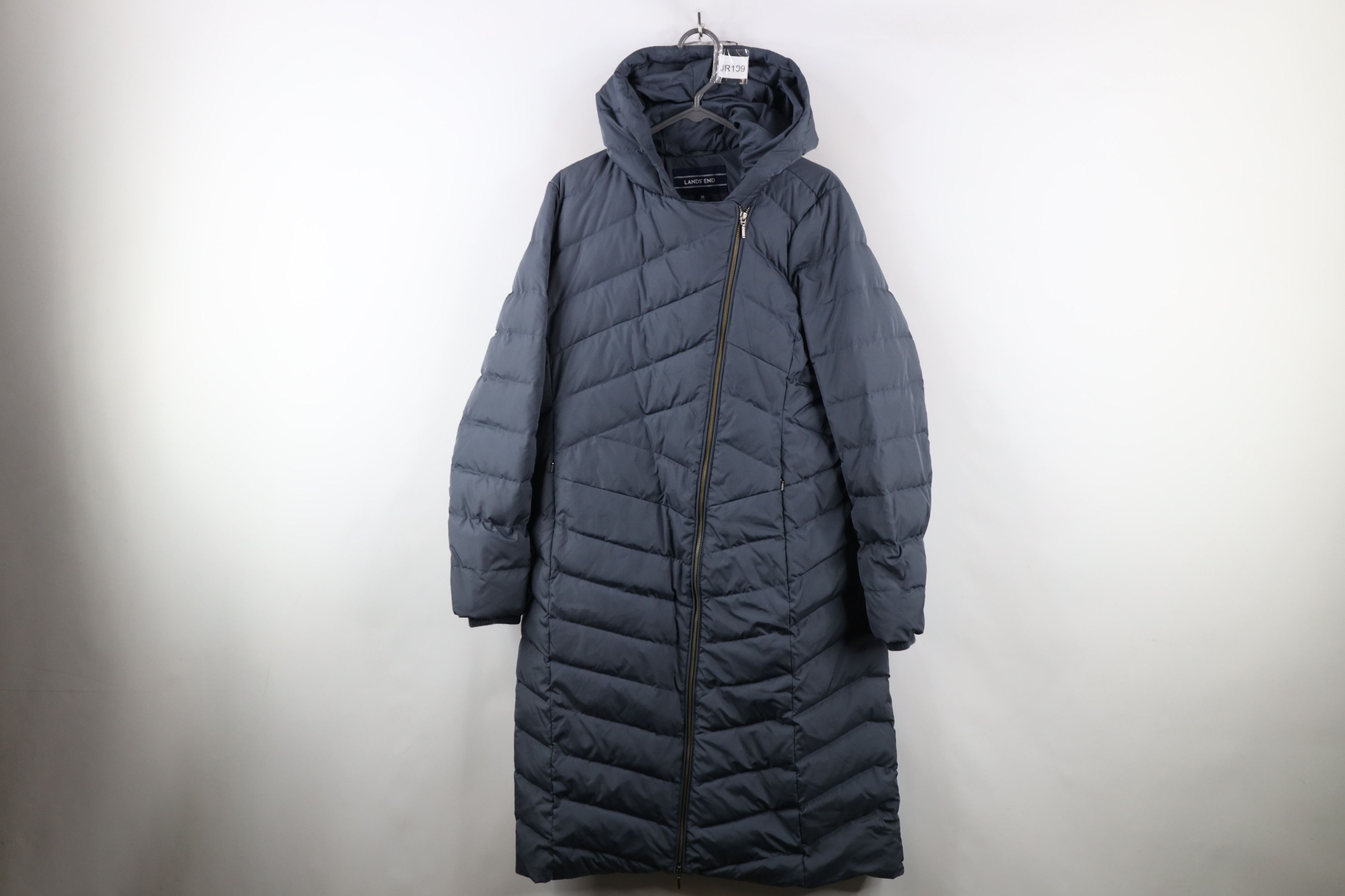 Lands' End × Vintage Lands End Full Length Hooded Duck Down Puffer Jacket Gray Size M / US 6-8 / IT 42-44 - 1 Thumbnail
