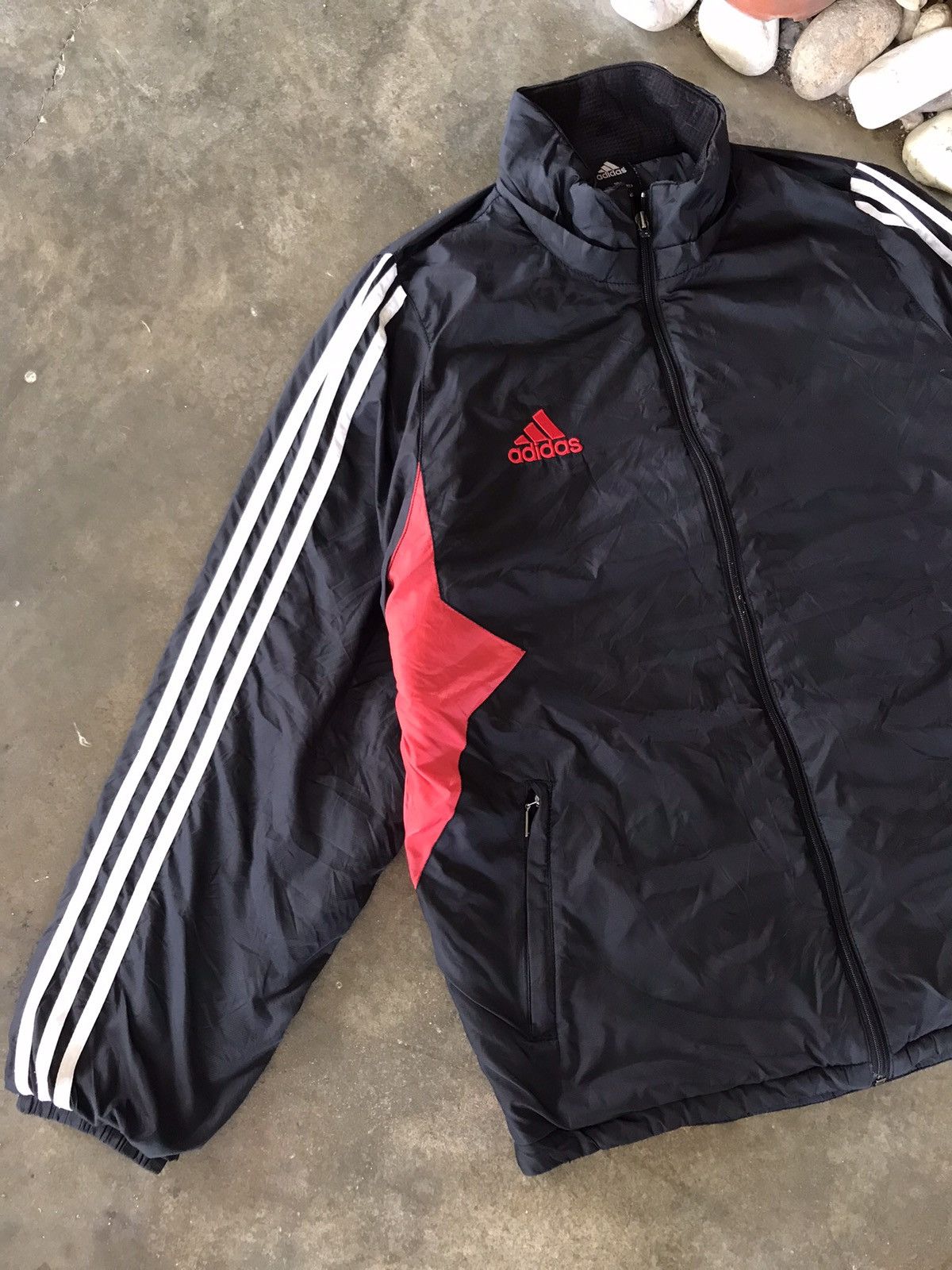 Adidas × Vintage VTG Adidas White Stripe Light Jacket 🔥 Size US L / EU 52-54 / 3 - 8 Thumbnail