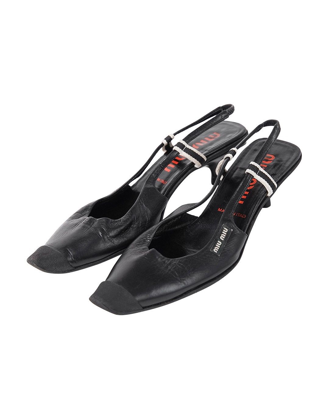 Miu Miu Miu Miu S/S2000 Leather Mules in Black Size US 7 / IT 37 - 4 Thumbnail