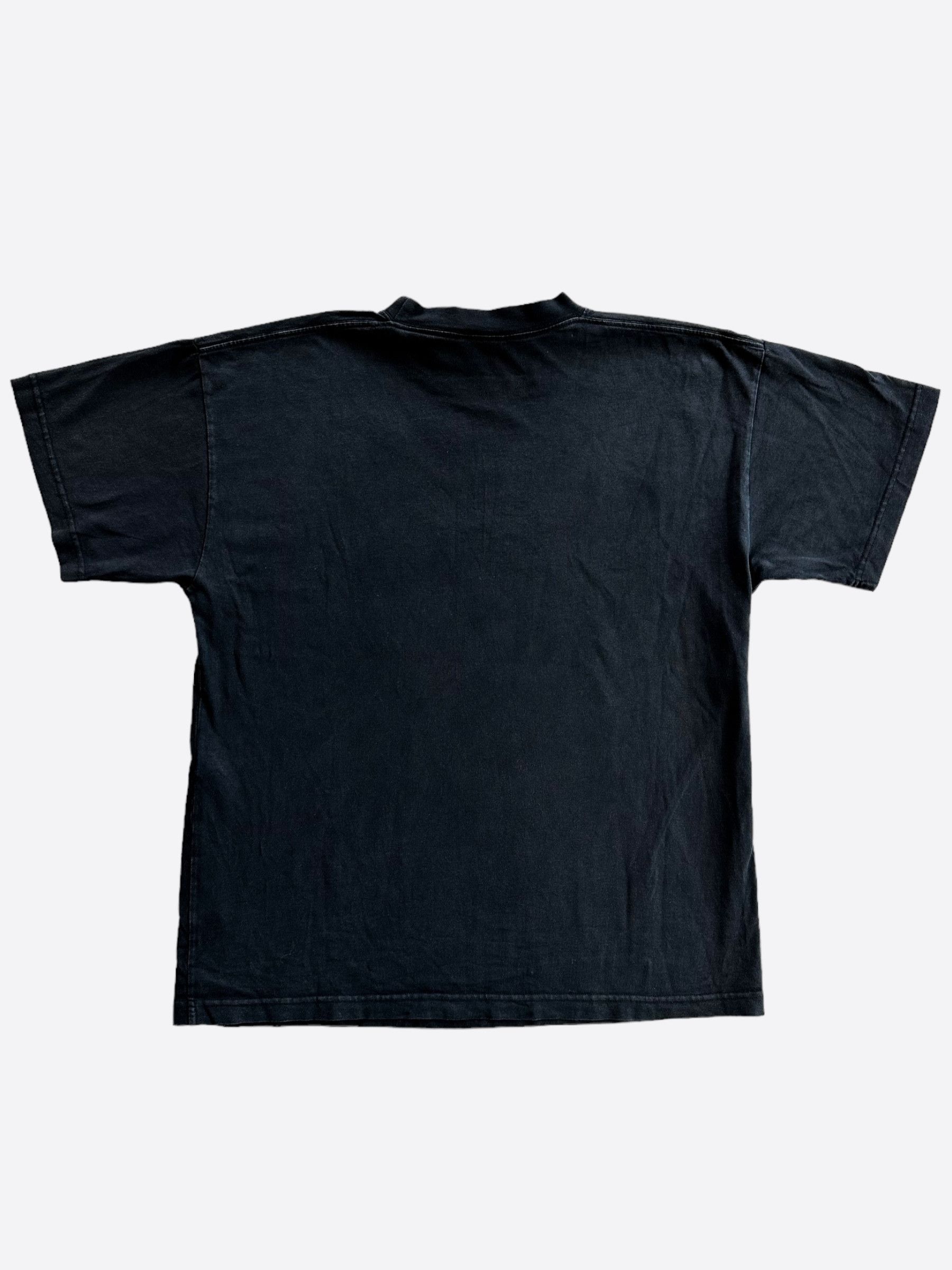 Balenciaga Balenciaga Washed Black & White BB Embroidered Logo T-Shirt Size US L / EU 52-54 / 3 - 2 Thumbnail