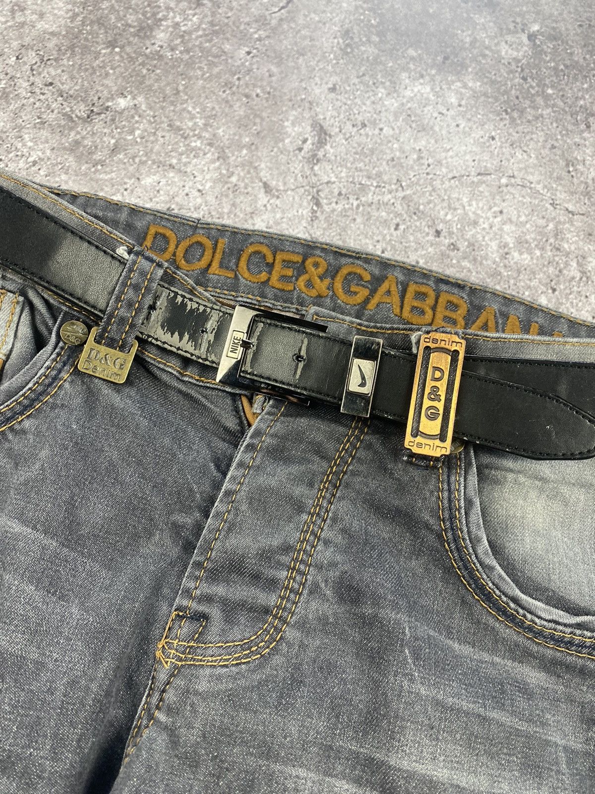 Nike × Vintage Vintage Y2K Nike Leather Belt Drill Streetwear Size ONE SIZE - 2 Thumbnail