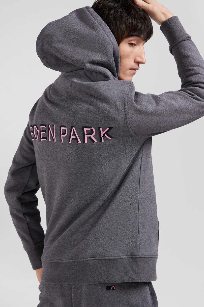 Eden Park o1s22i1n1024 Embroidered Logo Hooded Sweatshirt in Grey Size US L / EU 52-54 / 3 - 3 Thumbnail
