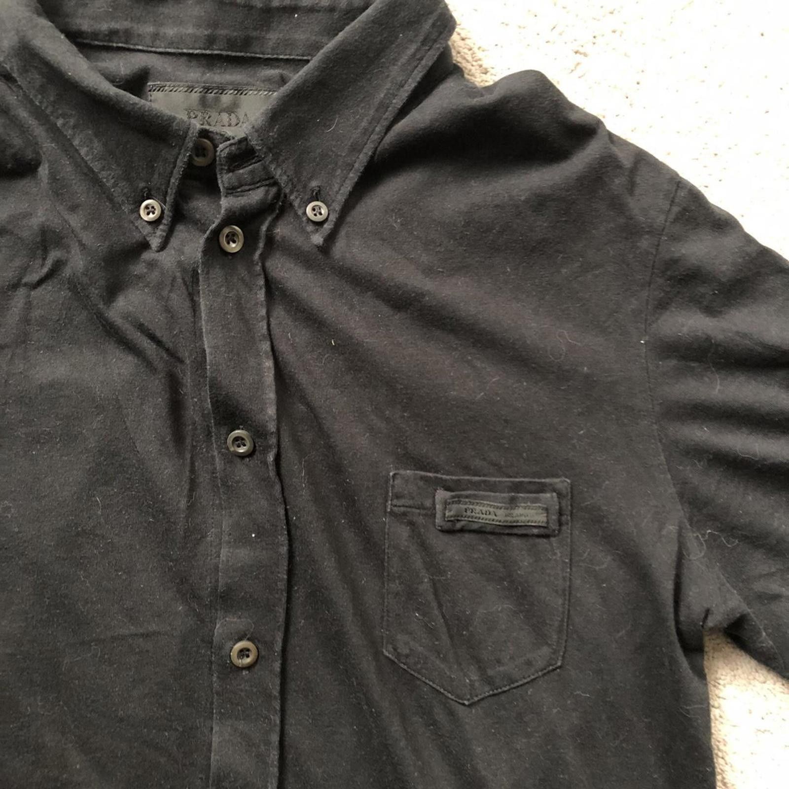 Prada Prada Cotton Short Sleeve Button Up Shirt Size US L / EU 52-54 / 3 - 2 Thumbnail