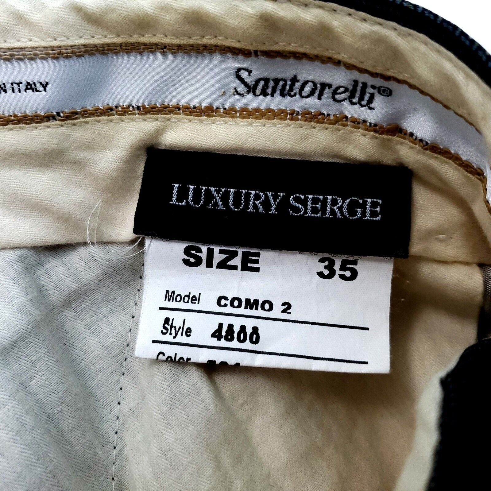 Santorelli Santorelli Luxury Serge Wool Blue Green Basket Weave High Ri Size 36R - 6 Thumbnail