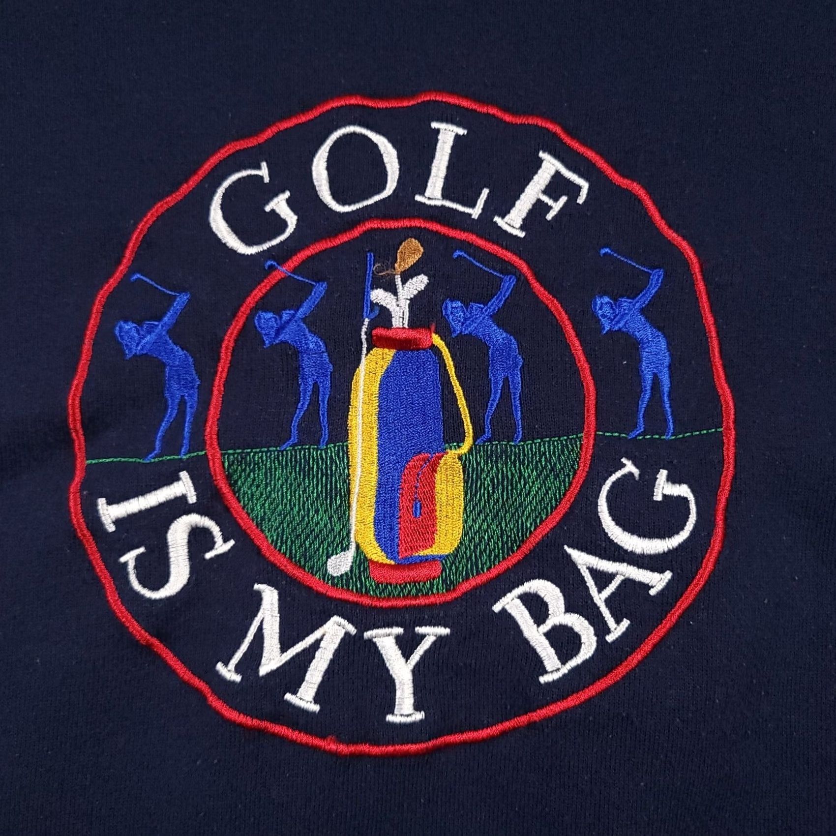 Vintage VINTAGE Cheek-O USA Made Embroidered Golf Crewneck Sweatshirt Women's XL Fleece Grandma Blue Crewneck Sweatshirt Mens Womens Size XL / US 12-14 / IT 48-50 - 5 Thumbnail