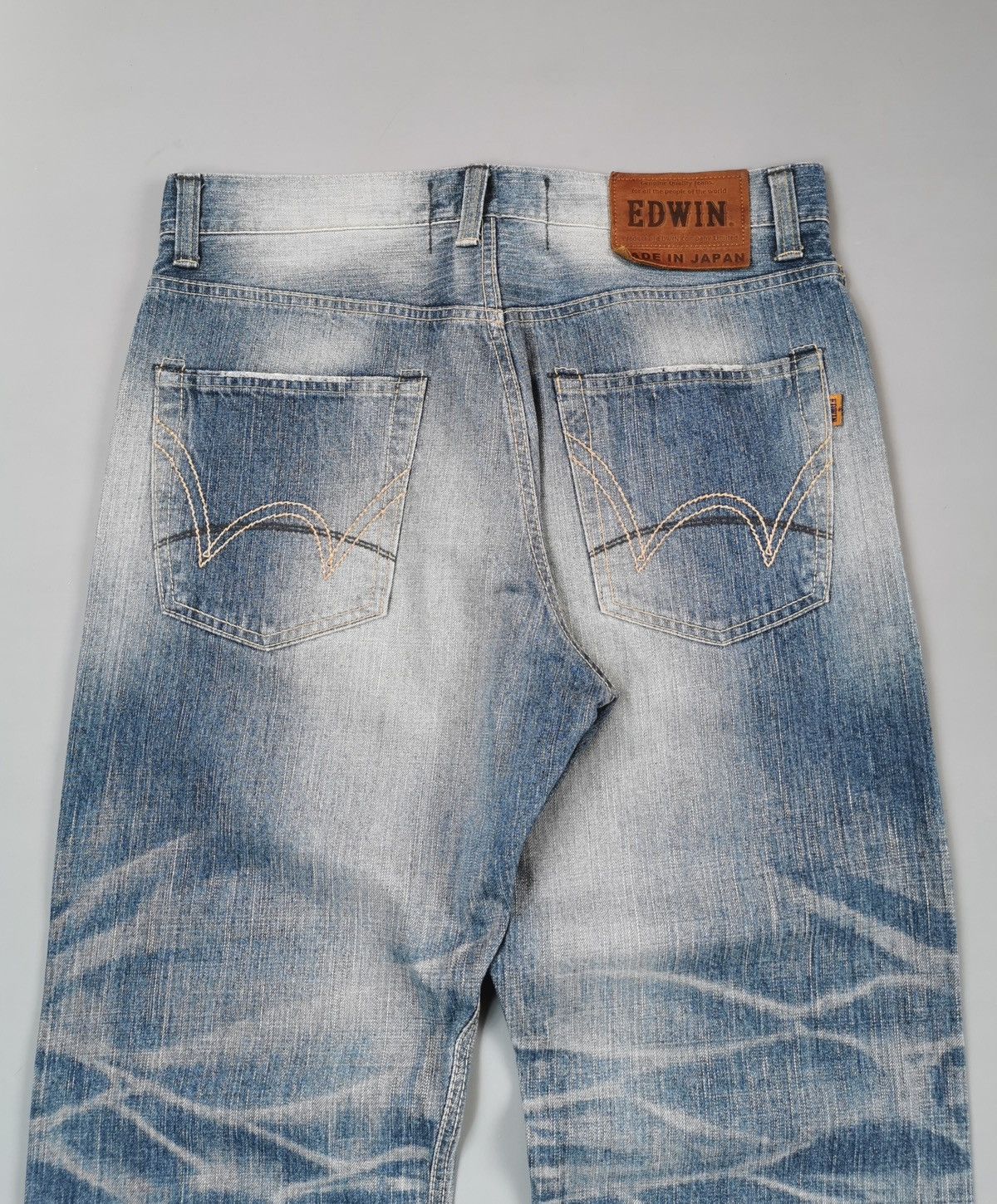Edwin × Salvage × Vintage Edwin New Vintage Orange Selvedge Jeans (LG31) Size US 35 - 5 Thumbnail