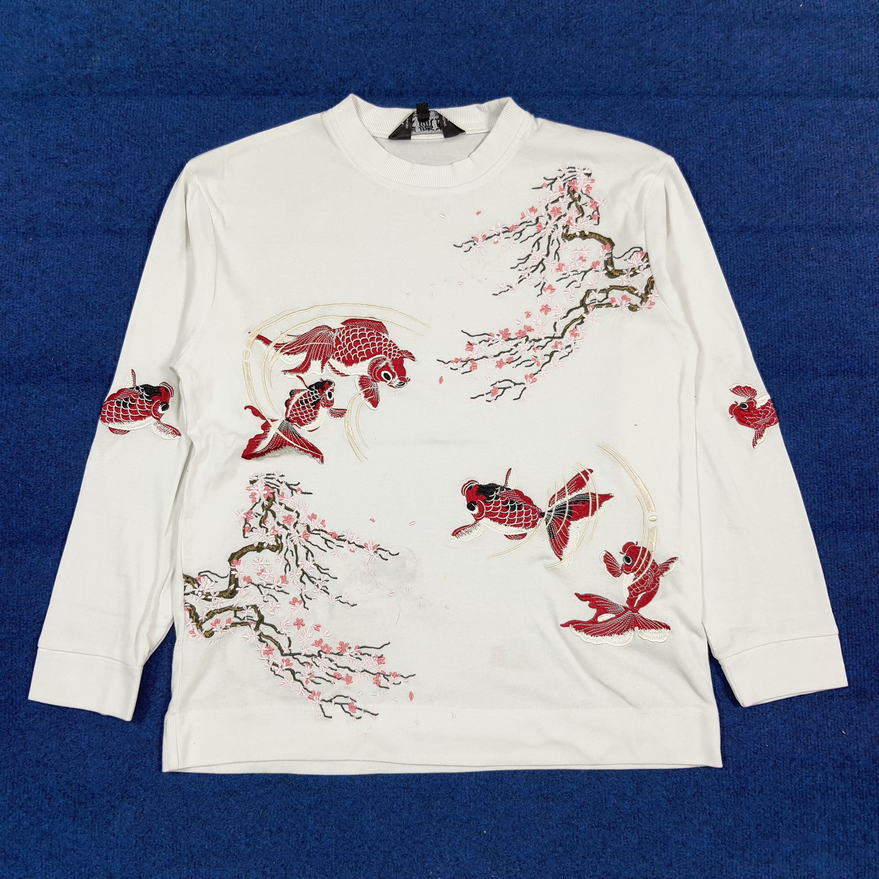 Japanese Brand Vintage Karu-Toh Japanese Goldfish Embroidered Shirt C292N6 Size US M / EU 48-50 / 2 - 1 Thumbnail