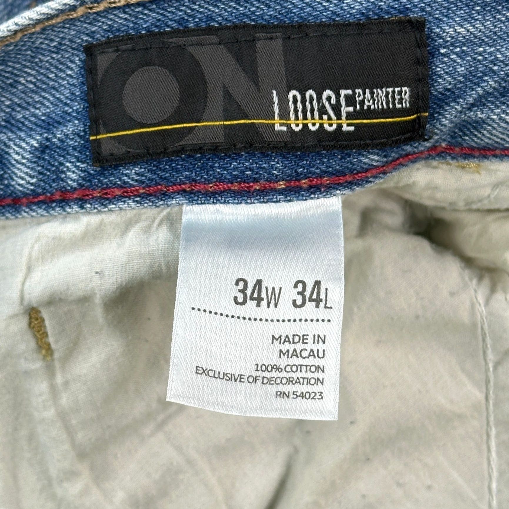 Old Navy VINTAGE Old Navy Jeans Mens 36x34 Baggy Loose Painter Carpenter Skate Y2K 90s Grunge Hip Hop Retro Logo 5-Pocket Denim Blue Size US 34 / EU 50 - 7 Thumbnail