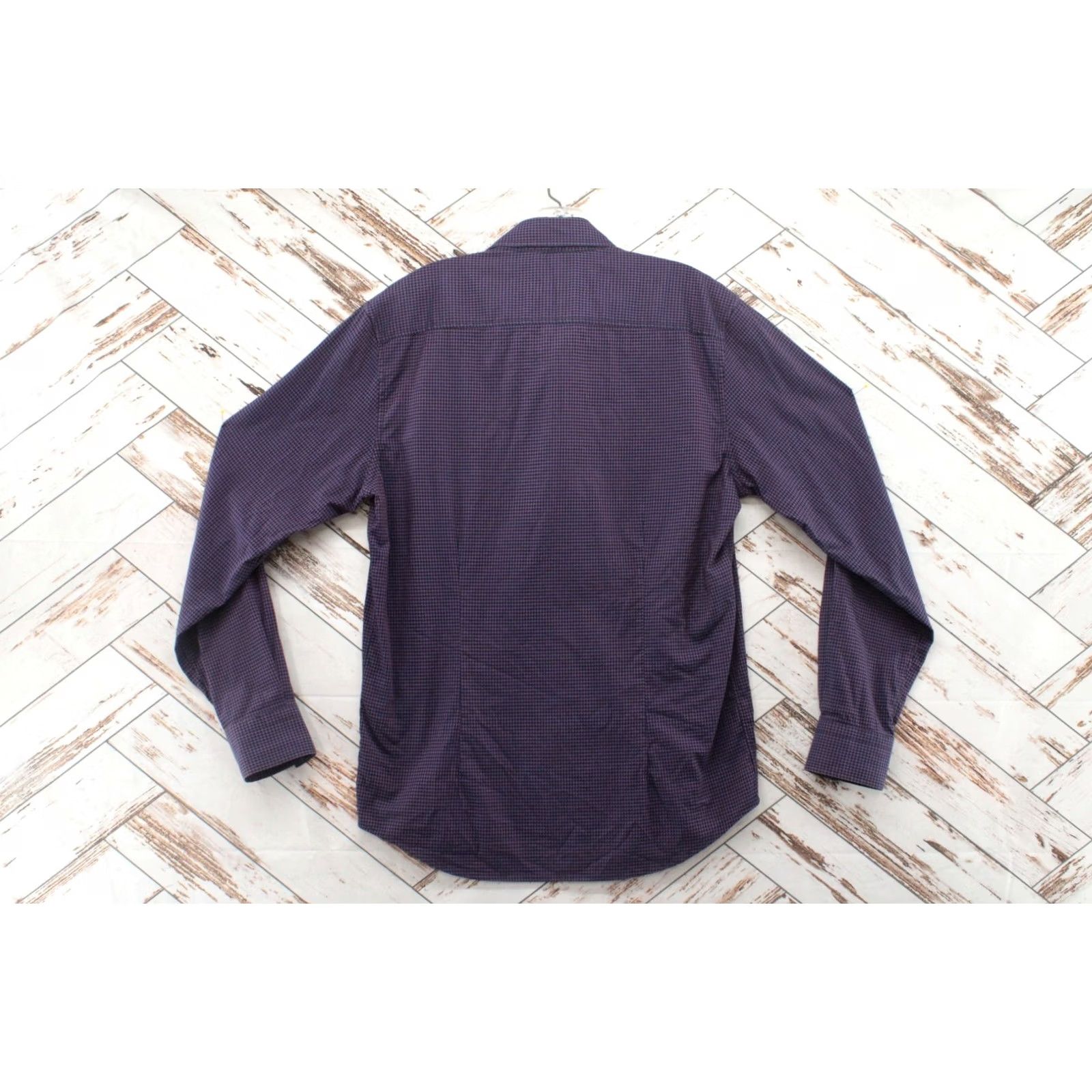 Robert Graham Robert Graham Shirt Mens Medium Tailored Purple Houndstooth Long Sleeve Button-Front Size US M / EU 48-50 / 2 - 2 Thumbnail