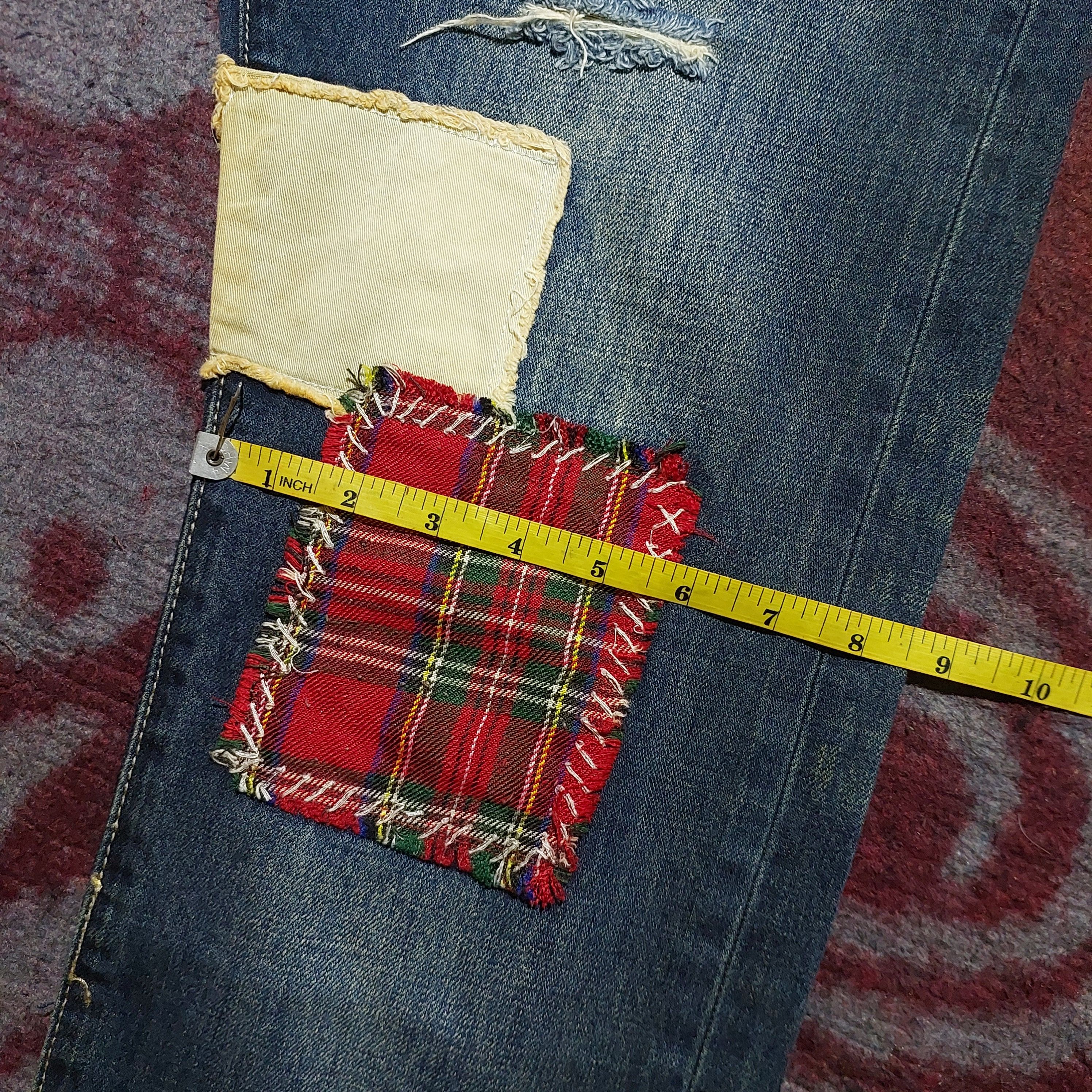 izzue Izzue Japan patchwork blue denim Size US 33 - 21 Thumbnail