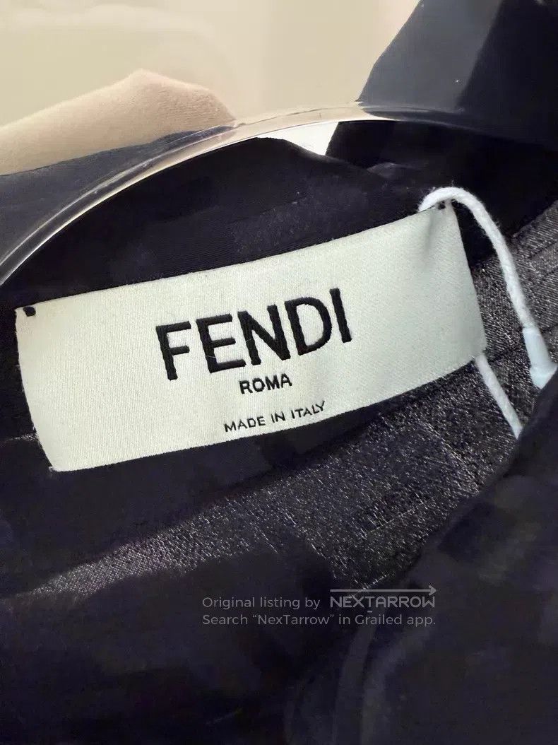 Fendi Fendi Black Silk Shirt with Hidden Pattern Size XS / US 0-2 / IT 36-38 - 3 Thumbnail