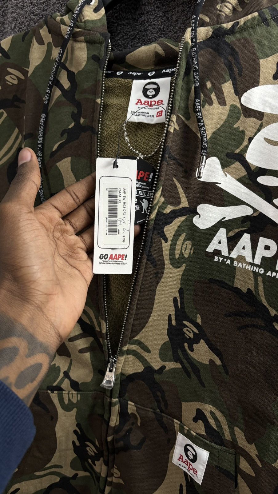 Aape AAPE By A Bathing Ape Camo Zip Vest – Size XL – Brand New Size US XL / EU 56 / 4 - 4 Thumbnail