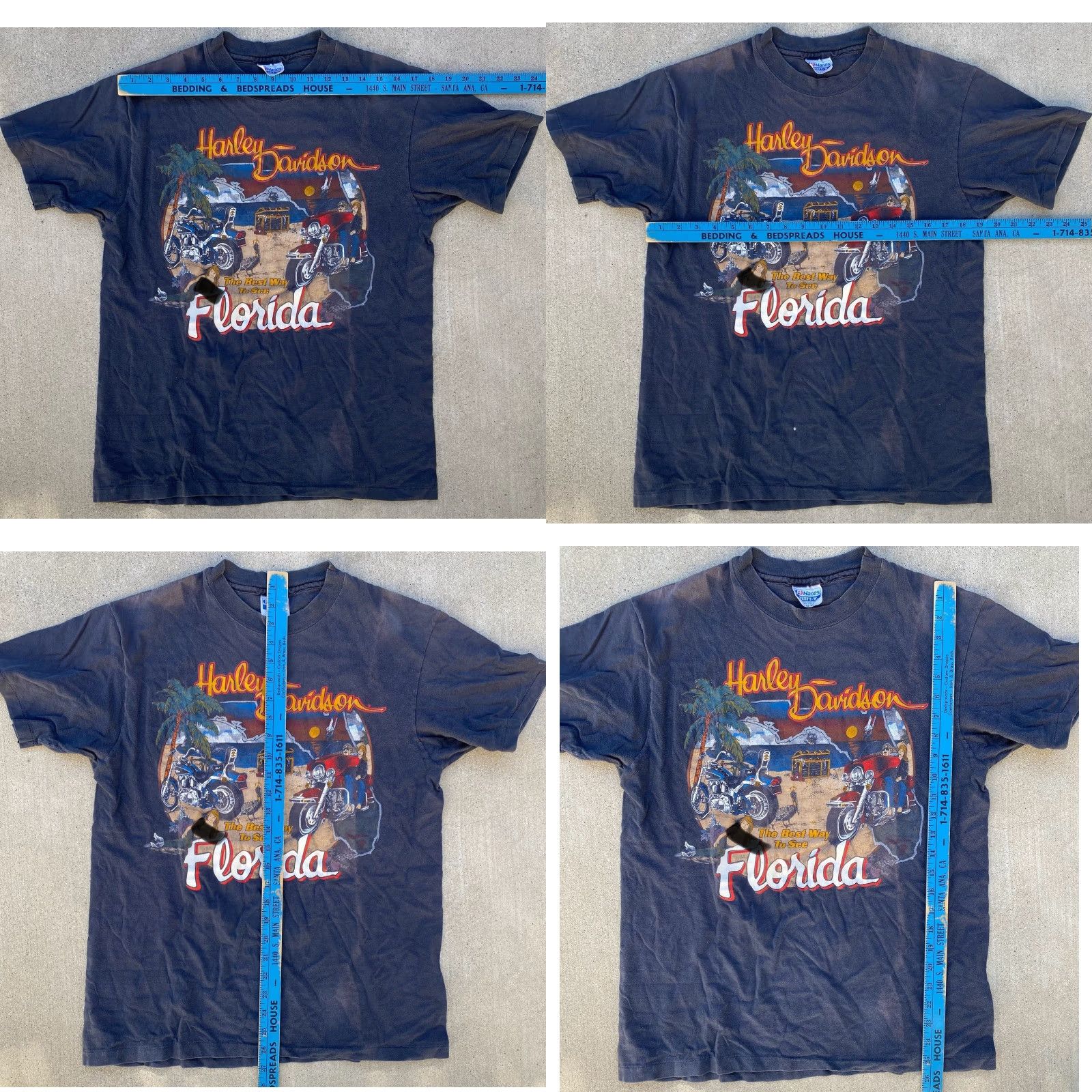 Harley Davidson VINTAGE Harley-Davidson The Best Way To See Florida T Shirt Mens L Gray Cotton 1980s Florida Biker Graphic Print Single Stitch Miami Size US L / EU 52-54 / 3 - 11 Thumbnail