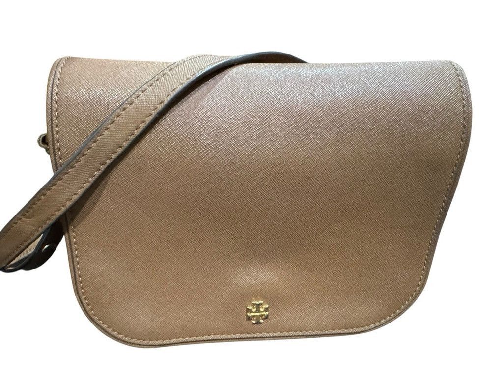 Tory Burch Tory Burch Emerson Saffiano Leather Crossbody Tan Size ONE SIZE - 3 Thumbnail
