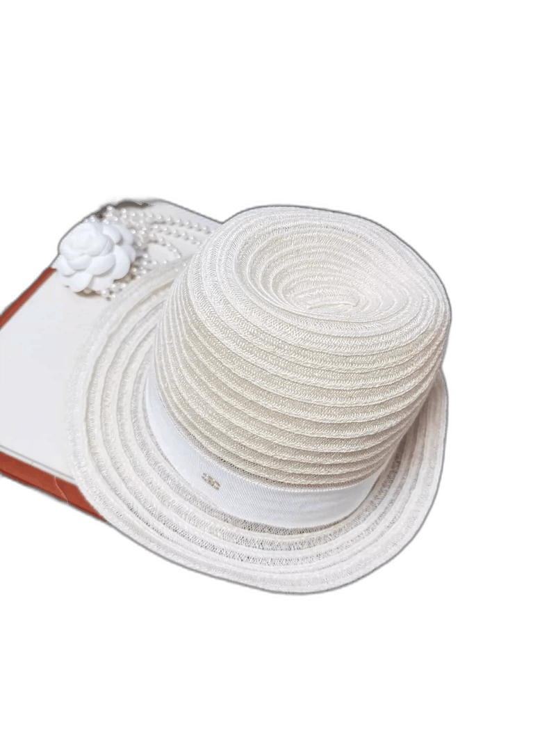 Chanel Chanel Narrow-Brim Sun Hat in Cream Color Size ONE SIZE - 1 Thumbnail