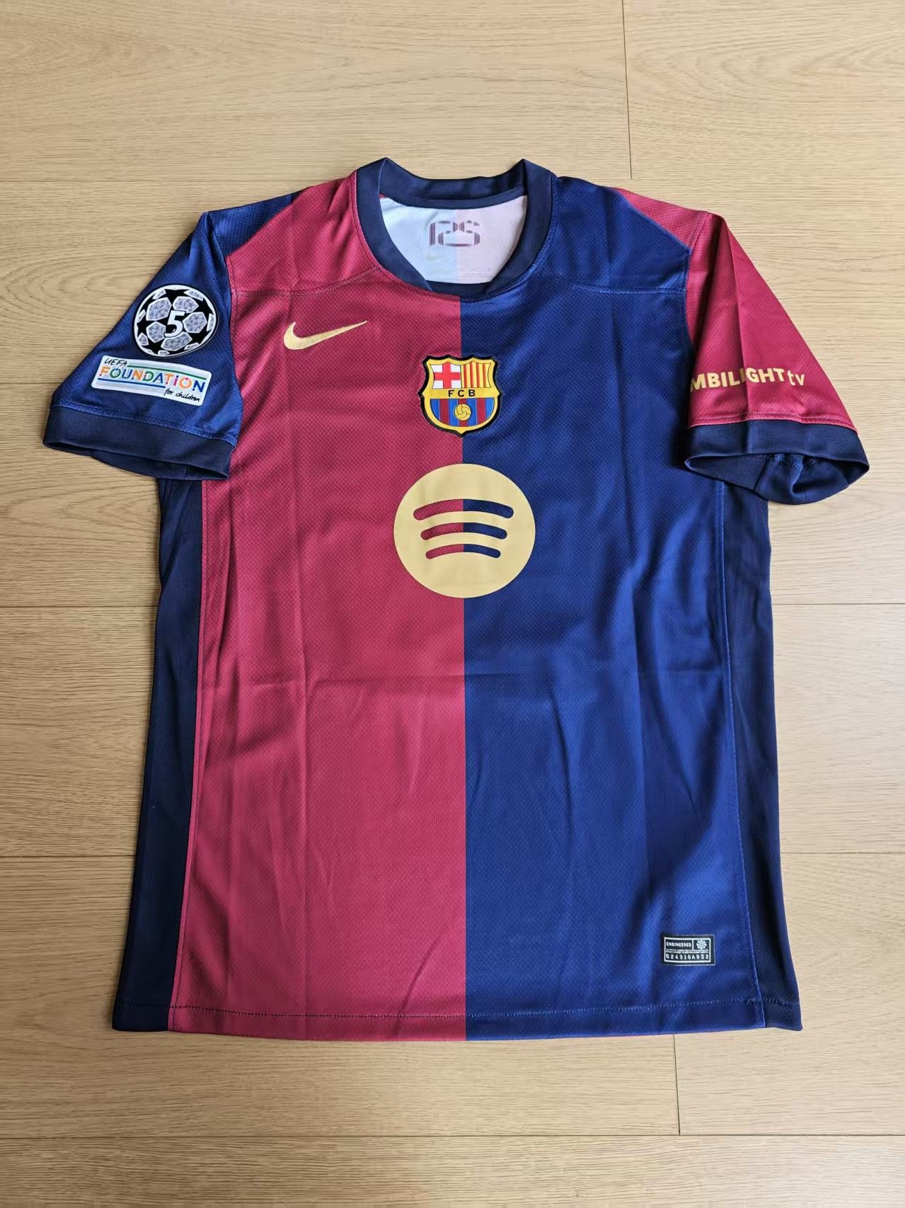 Other 2025 UEFA Champions Barcelona #19 Lamine Yamal Jersey Home Size US M / EU 48-50 / 2 - 2 Thumbnail