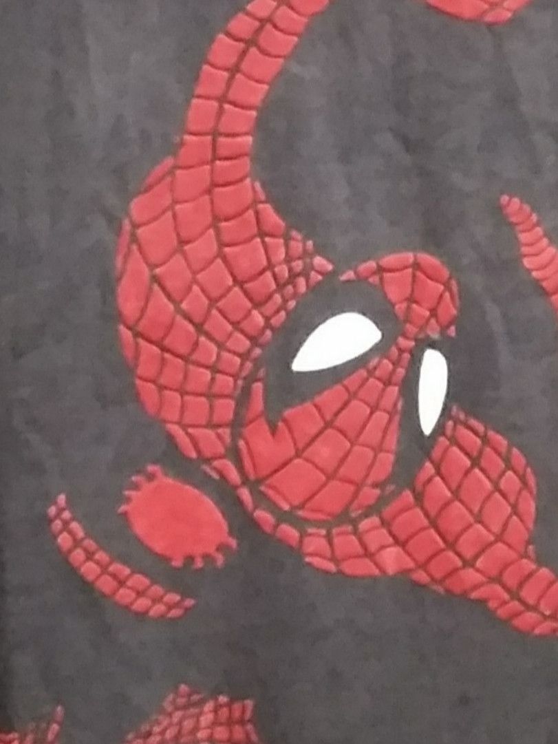 Marvel Comics × Vintage Vintage 90s SpiderMan w/ flocked graphic RARE Size US L / EU 52-54 / 3 - 7 Thumbnail