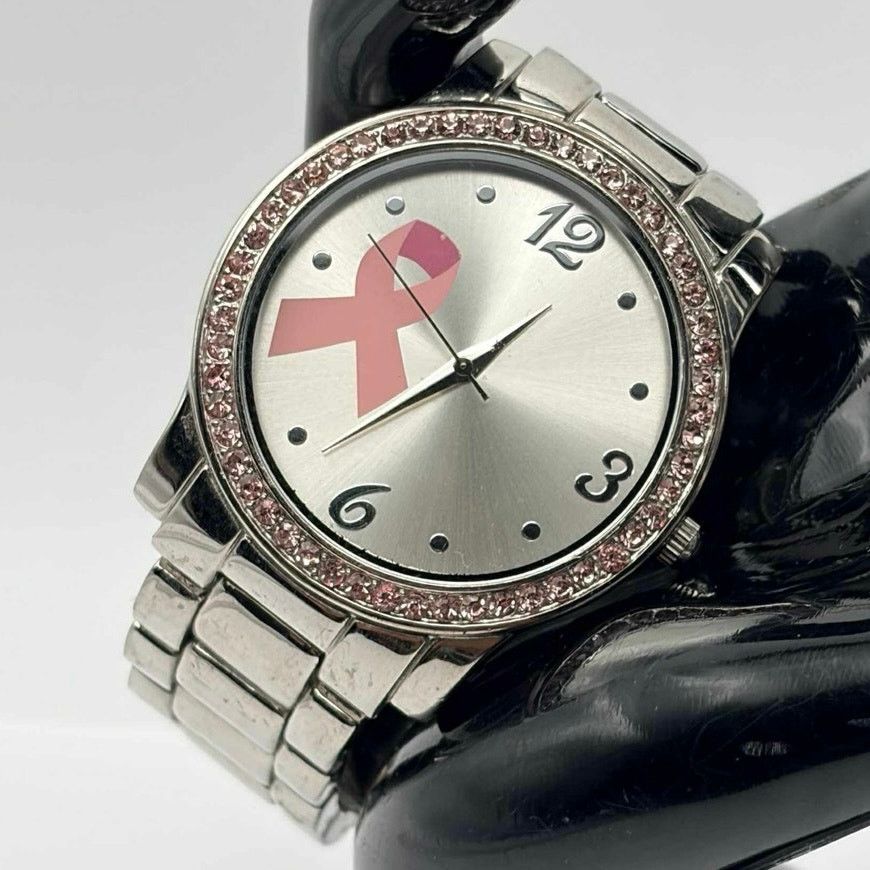 Other Pink & Silver Breast Cancer Watch Size ONE SIZE - 2 Thumbnail