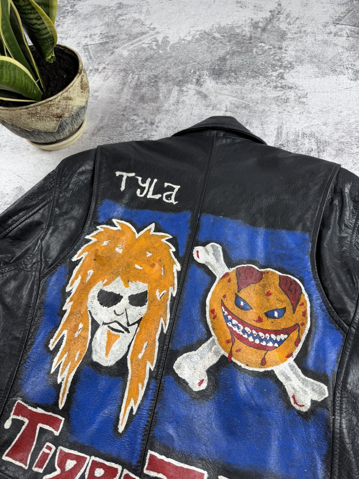 Genuine Leather Tyla Tiger Tailz Wildhearts Punk Real Racing Custom Jacket Size US M / EU 48-50 / 2 - 8 Thumbnail