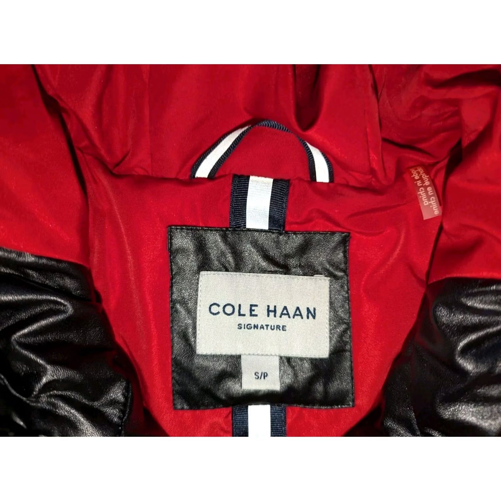Cole Haan Cole Haan Jacket Men Small Black Signature Puffer Quilted Coat Faux Leather Zip Hooded Size US S / EU 44-46 / 1 - 2 Thumbnail