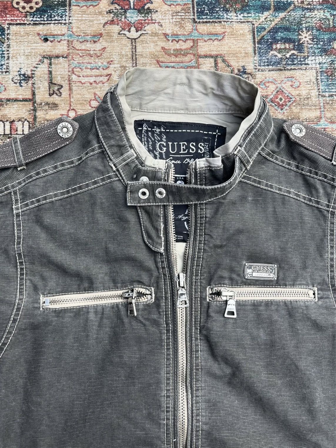 Guess Guess LA Vintage Denim Jacket Size US XL / EU 56 / 4 - 4 Thumbnail