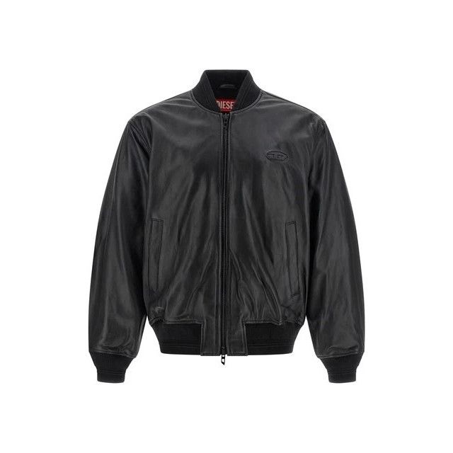 Diesel DIESEL L-Type Black Leather Jacket New & Authentic (Men's si Size US M / EU 48-50 / 2 - 1 Thumbnail